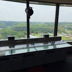 The mock control tower at the Museum of Aeronautical Sciences.