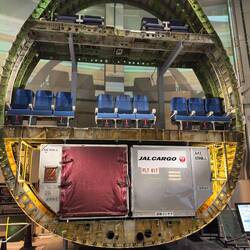 A cross-section of a B747 on display at the Museum of Aeronautical Sciences.