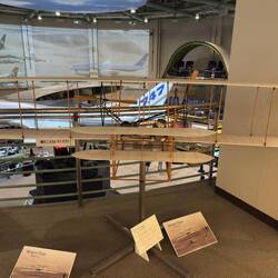 A replica of the Wright Flyer.