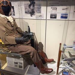 A Japanese fighter pilot display at the Museum of Aeronautical Sciences.