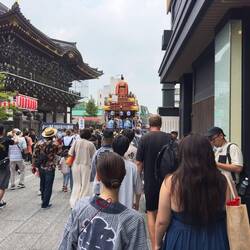 The first yamahoko we saw at Narita Gion.