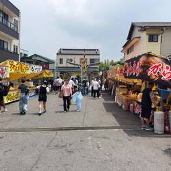 Street food vendors at Narita Gion.
