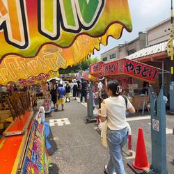 Street food vendors at Narita Gion.