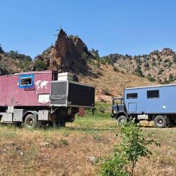 Stellplatz im Canyon bei Jermuk