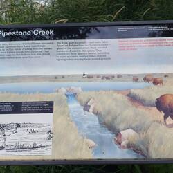 Das ist das Schild zum Creek.