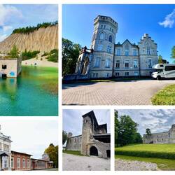 Industrieruine rummu karjäär, klosterruine Padise, Schloss Vasalemma, hist. Bahnhof Haapsalu