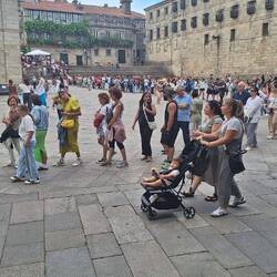 Some of the queue for mass tonight 😫😁
