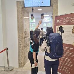 I was the 64th pilgrim arriving today (that registered)