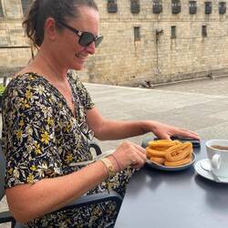 Churros n chocolate...because I earned it!!