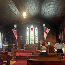 Inside of Trinity Episcopal Church.