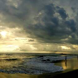 Fantastic sunset. Las Penitas beach.
