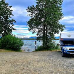 Unser Stellplatz am Kelly Lake