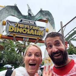 First rollercoaster upside down 🤸‍♂️ It was our favorite one - we rode it twice 😆