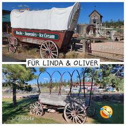 32 Jahre ist es her - Sohn Oliver (5) & Tochter Linda (1) auf diesem Wagen ❤️ ...