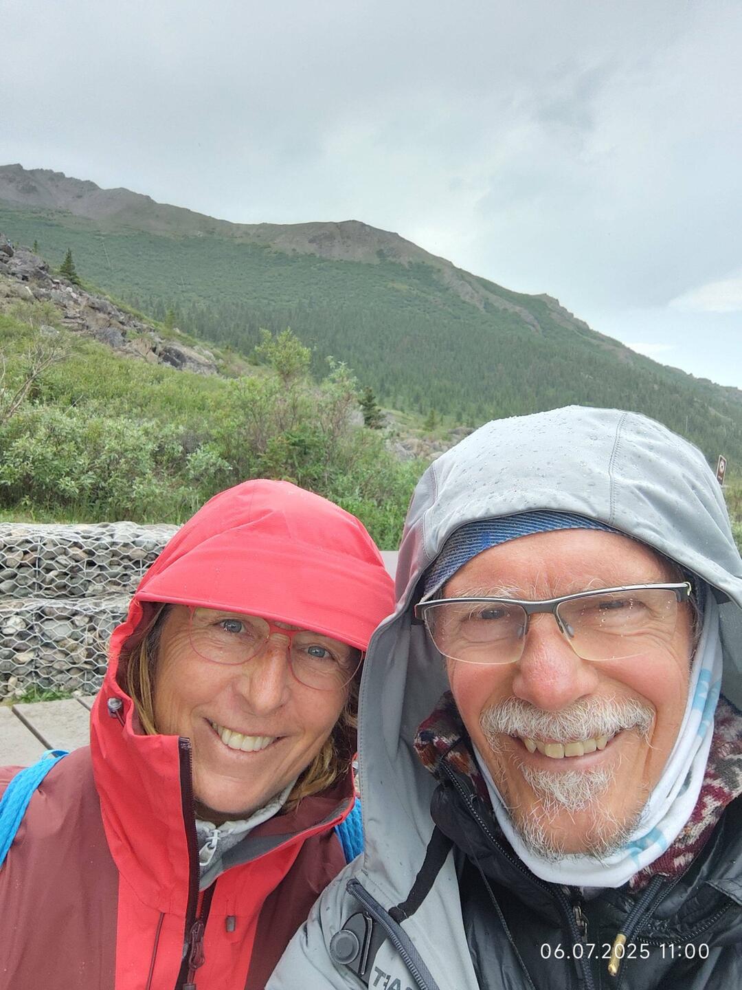 Start bei einem Schauer