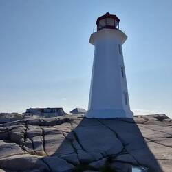 At Peggy's Cove early morning before all the bus tours arrived