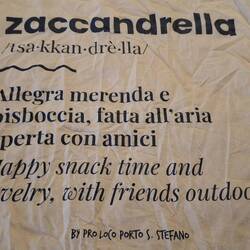 Claudia gave me a bag with this lovely Italian saying printed on it