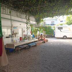 Der Sozialbereich des Campingplatzes