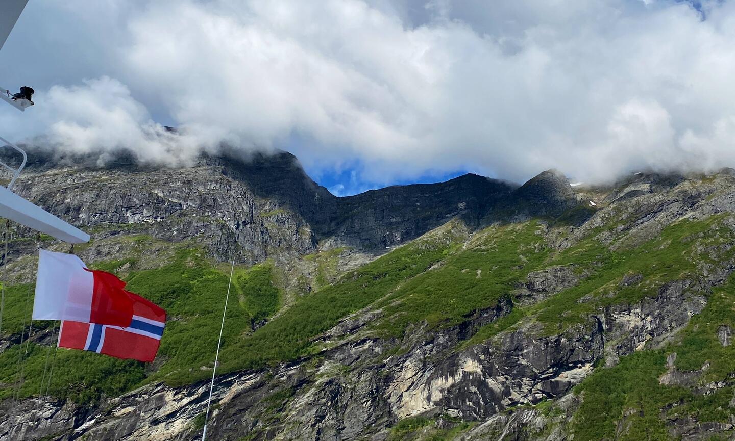 Wir fahren in Richtung Geiranger