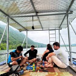 Picknick auf Lucky's Boot 🚣
