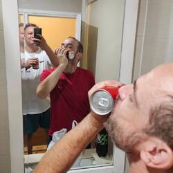 When you bang your coke can on a sharp edge and you have to drink it from the side 😅