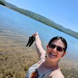 I'm in the water (it's as hot like a bathtub)