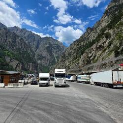 Am Checkpoint nach Russland