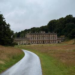 Approaching Dyrham Park from the rear