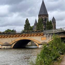 Temple Neuf, den sieht man von unserem Liegeplatz in Metz