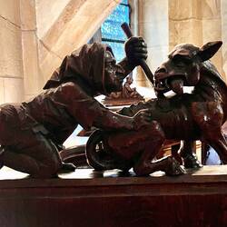 Darstellung des Drachen Graoully in der Kapelle der Kathedrale Metz