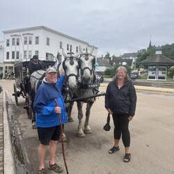 Notice, Rosanne doesn't stand as close to the horses as I do. lol