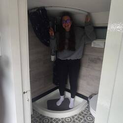 The toilet was small but had all we needed.