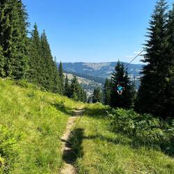 Weg unter dem Sessellift