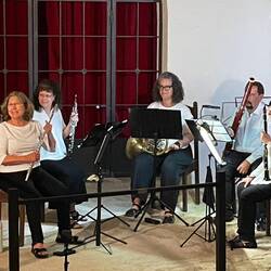 With the woodwind quintet. Fun group!