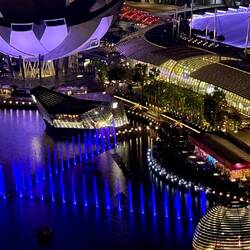Wasserlichtshow am Marina Bay Sands