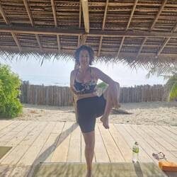 My best attempt at the Flamingo pose 😂