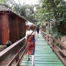 Our way to the bungalow