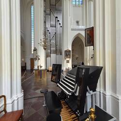 Moderne Orgel in der Sankt Petri kyrka