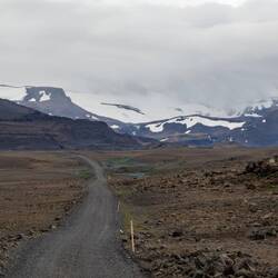 Blick auf den Langjökull-Gletscher