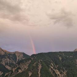 Der Abend belohnt uns mit einem Regenbogen