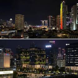 Zimmeraussicht abends