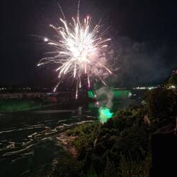 Fabulous Lights and fireworks at the falls