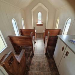 Inside the tiny chapel