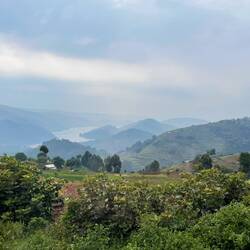 Der Lake Bunyonyi von oben