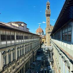 Looking towards the Piazza della Signoria from The Uffizi