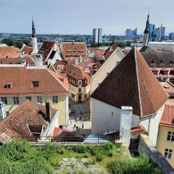 Blick zum "Langen Bein" von Talinn (so heißt die Straße)