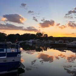 Sonnenntergang heute in Lothringen