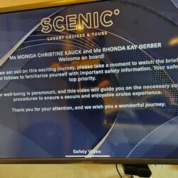 We are famous! Our names are on TV!