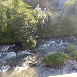 Der Río Valira direkt hinter Kurt 🦙