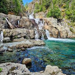 Myra Falls - a group of young adults began to swim here as we were leaving!